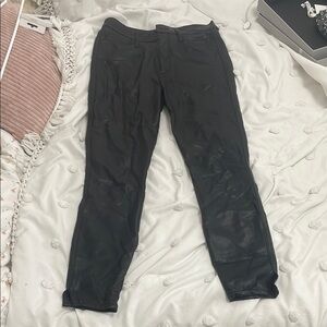 Mother Black Leather Pants